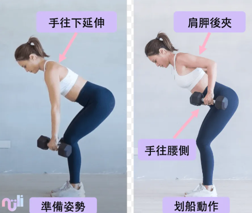 啞鈴划船